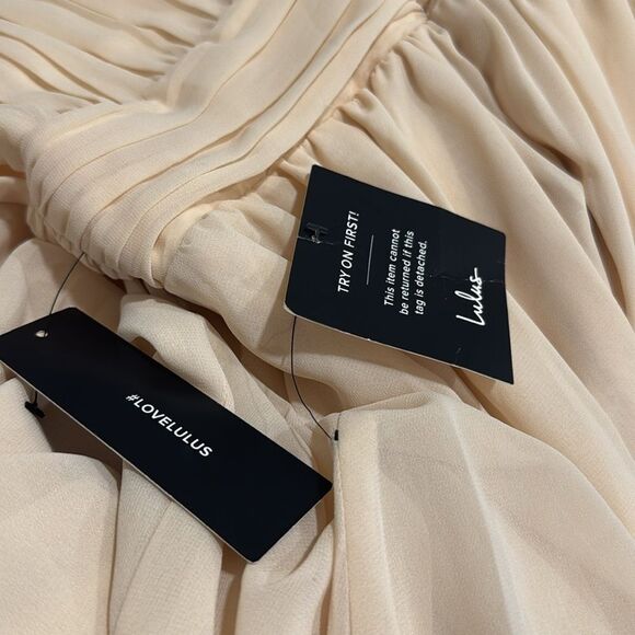 LULUS Heavenly Hues Cream Maxi Dress NWT - Picture 7 of 8